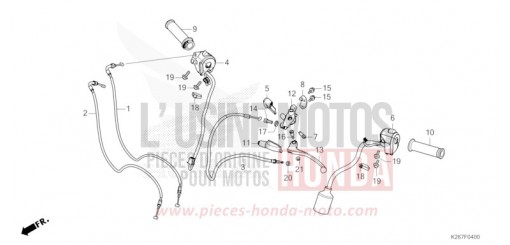 LEVIER DE GUIDON/COMMUTATEUR/CABLE MSX125AM de 2021